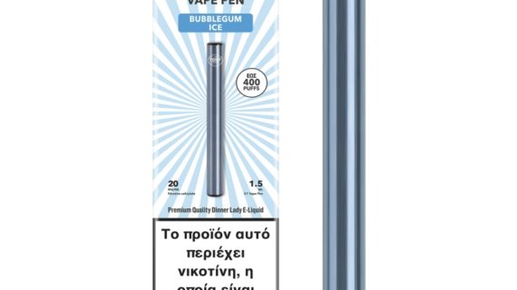 Dinner Lady Bubblegum Ice Disposable Vape Pen 20Mg 1.5ml