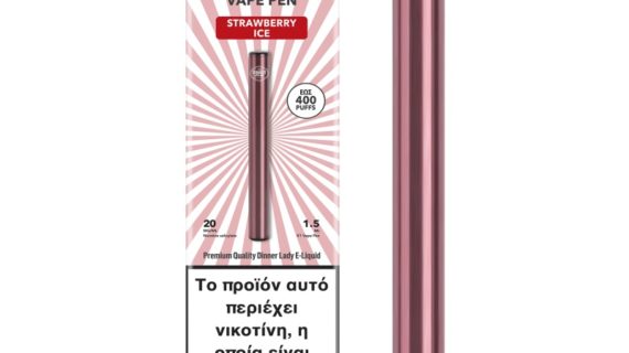 Dinner Lady Strawberry Ice Disposable Vape Pen 20Mg 1.5ml