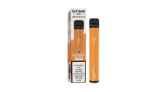 Elf Bar 600 18mg 2ml Strawberry Banana