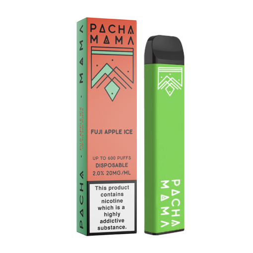 PachamamaDisposables 2ml Box and Device FujiAppleIce 510x510 - Fuji Apple Ice 20mg (Salt Nic) by Pacha Mama