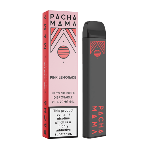 PachamamaDisposables 2ml Box and Device PinkLemonade copy 510x510 - Pink Lemonade 20mg (Salt Nic) by Pacha Mama